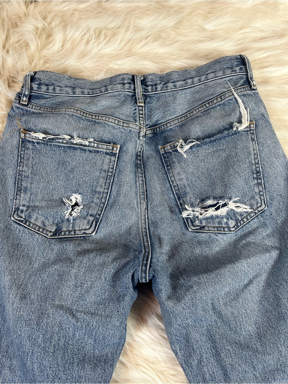 Agolde 4 90's Jeans Women's 30x29 High Rise Light Wash - Picture 6 of 8